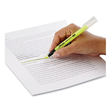 Sharpie® Clearview Pen-style Highlighter, Fluorescent Yellow Ink, Chisel Tip, Yellow-black-clear Barrel, 3-pack freeshipping - TVN Wholesale